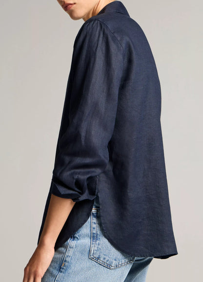 Vince Relaxed Button Down Shirt - Coastal Blue