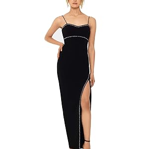 Xscape Studded Evening Dress - Black