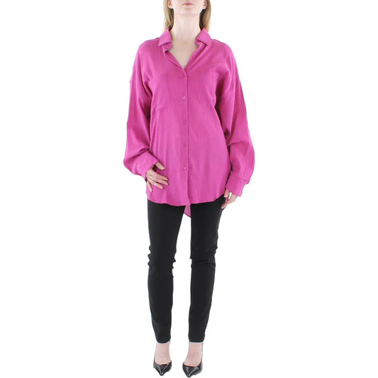 Z Supply Button Front Blouse