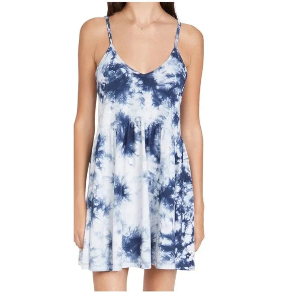 Z Supply Kona Cloud Print Dress - Blu/Wht