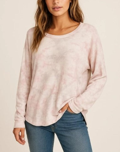 Z Supply Sun Ray Tie Dye Top - Pnk/Brn