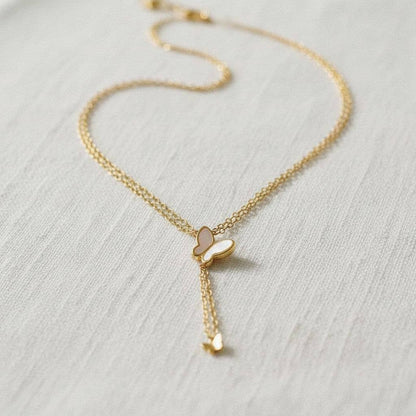 Shell Butterfly Tassel Necklace