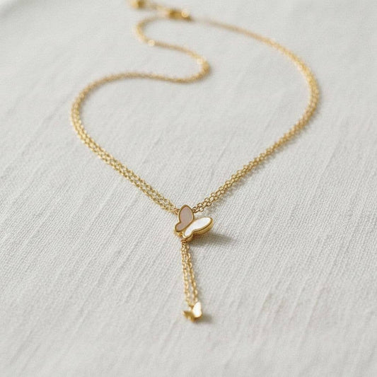 Shell Butterfly Tassel Necklace