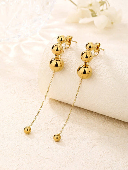 RB Organic Textured Tear Drop Statement Earrings - 18K Gold Plated