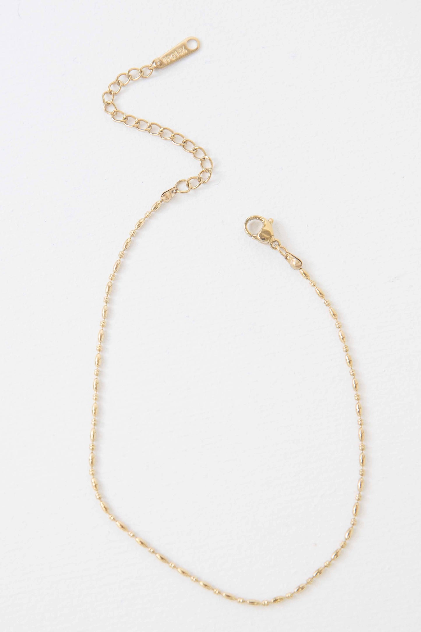 Lovoda Mini Gold Bead Chain Necklace - 14K Gold Plated