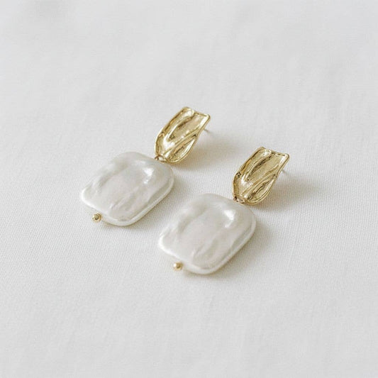 Baroque-Inspired Freshwater Pearl Drop Earrings
