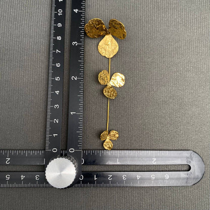 Mio Quenna Flower Petal Earrings - 18k Gold Plated