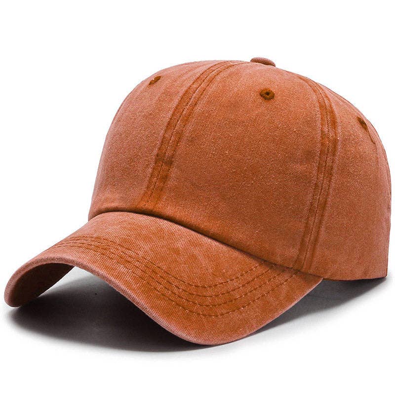 Washed Baseball Cap Blank Hat Four-Stitch Brim