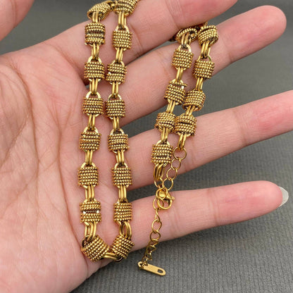 Multiple Coil 18K Gold Plated S.Steel Chain Necklace - FGS
