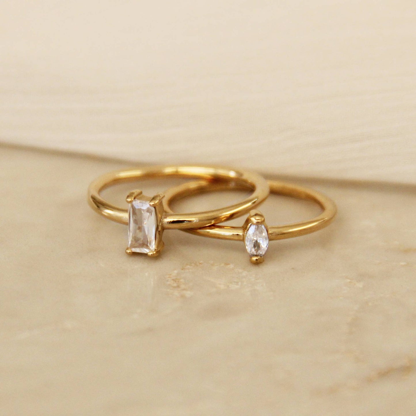 CZ Baguette or Tiny Marquise Ring