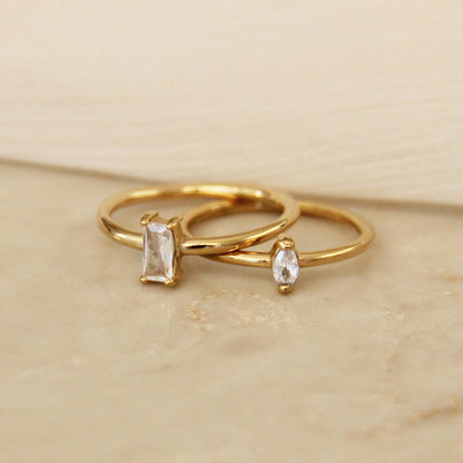 CZ Baguette or Tiny Marquise Ring
