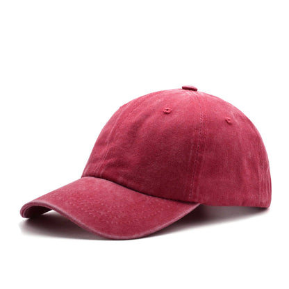 Washed Baseball Cap Blank Hat Four-Stitch Brim