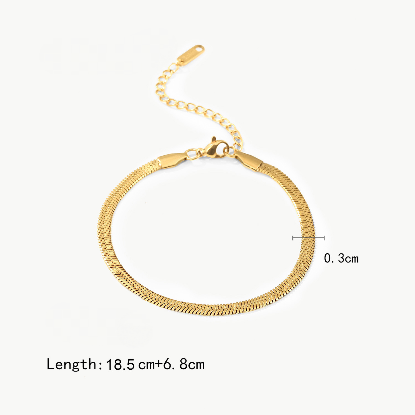 Multi Style 18K Gold Plated Steel Chain Bracelets - FGS