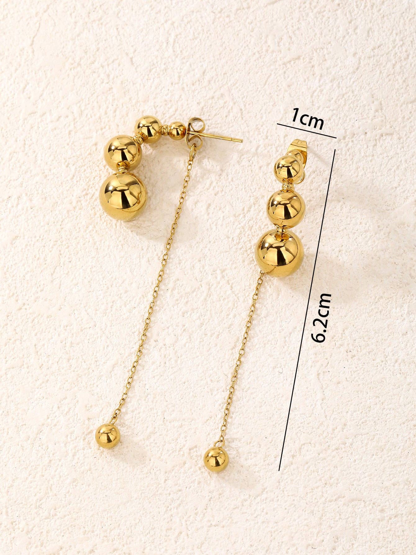 RB Organic Textured Tear Drop Statement Earrings - 18K Gold Plated