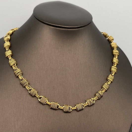 Mio Queena Multiple Coil Chain Necklace - 18K Gold Plated