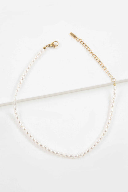 Lovoda Pearl Strand Anklet 0 14K Gold Plated