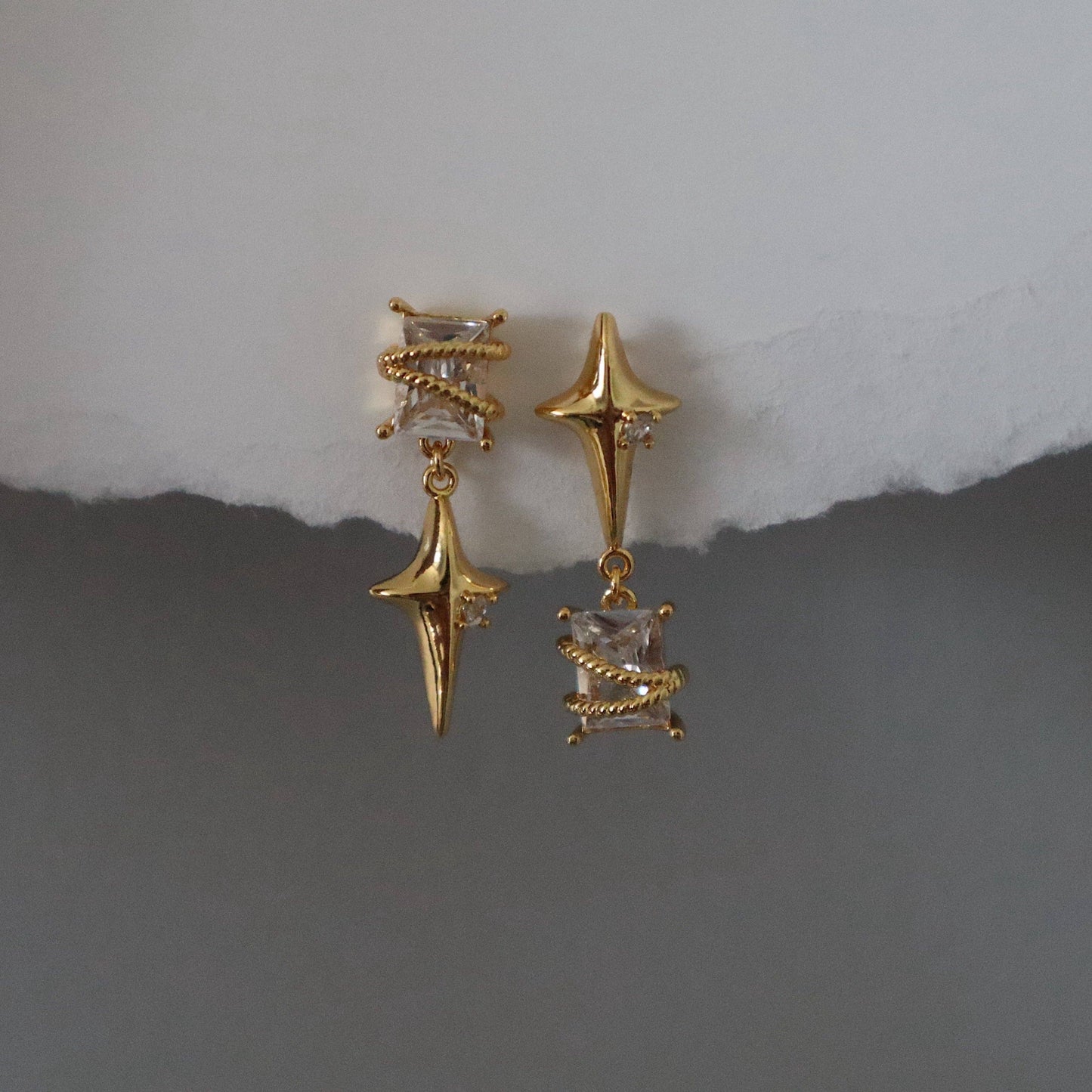 Jessa Starlight Dangle Earrings - Gold