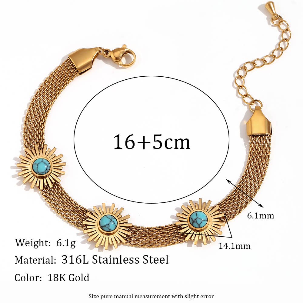 Multi Style 18K Gold Plated Steel Chain Bracelets - FGS