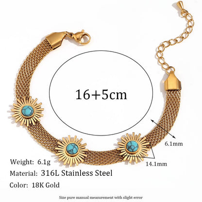Multi Style 18K Gold Plated Steel Chain Bracelets - FGS
