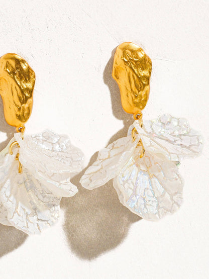 FM Sicilia Boho Floral Dangle Earring - 18K Gold Plated