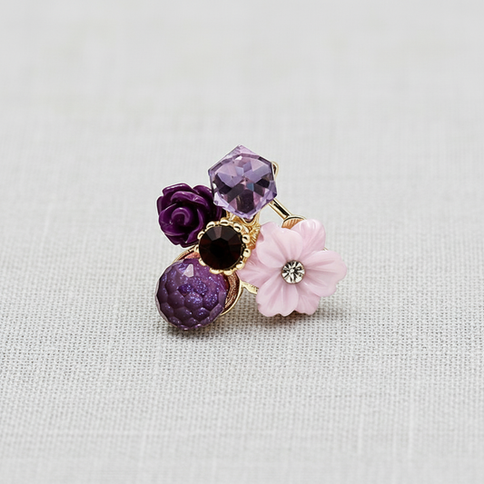 Crystal Flower Drop Earrings