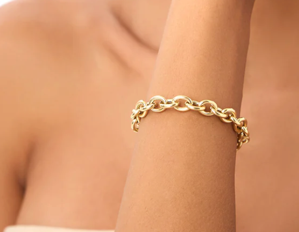 Montorgueil Oval Chain Bracelet - 14k Gold Plated