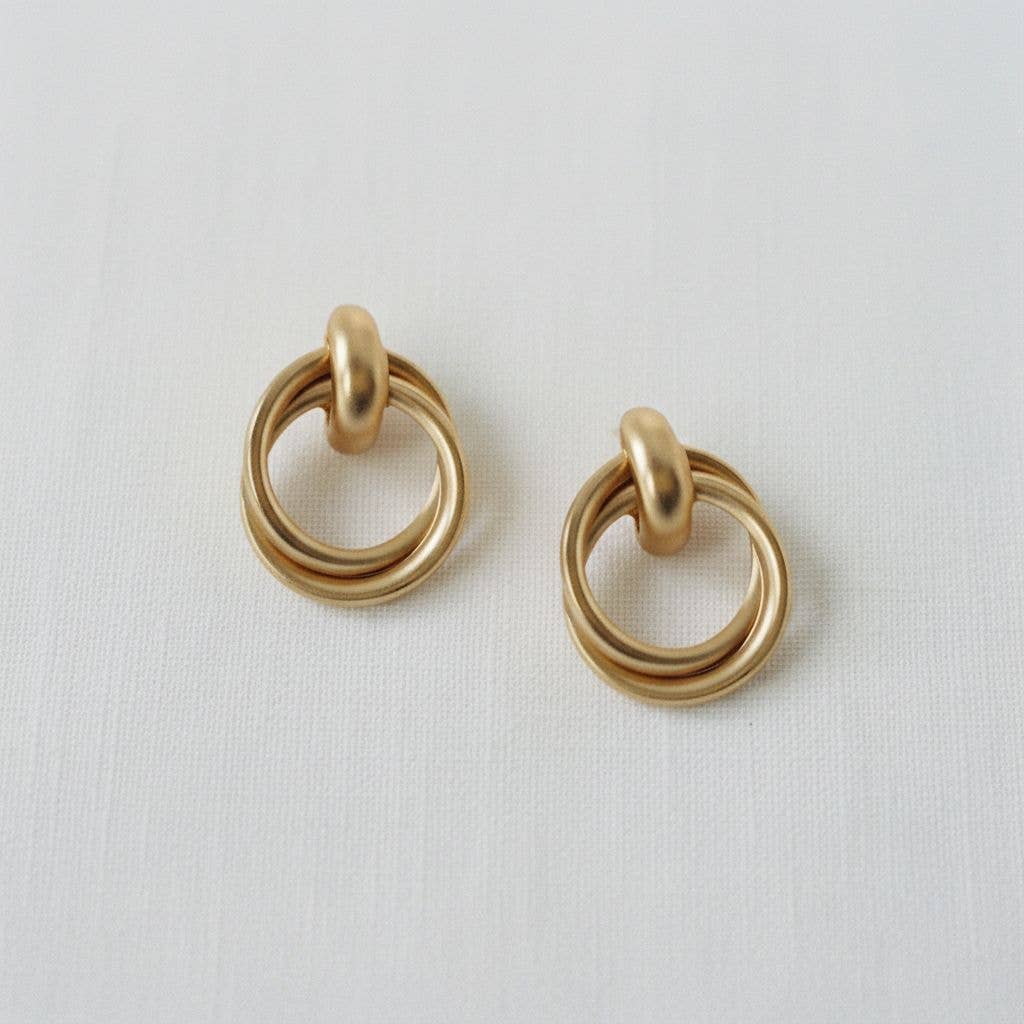 Vintage Inspired Geometric Knot Stud Earrings