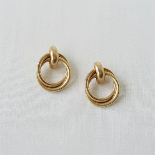 Vintage Inspired Geometric Knot Stud Earrings