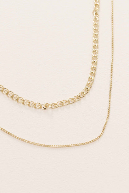 Lovoda Through Thick and Thin Necklace - 14K Gold Plated