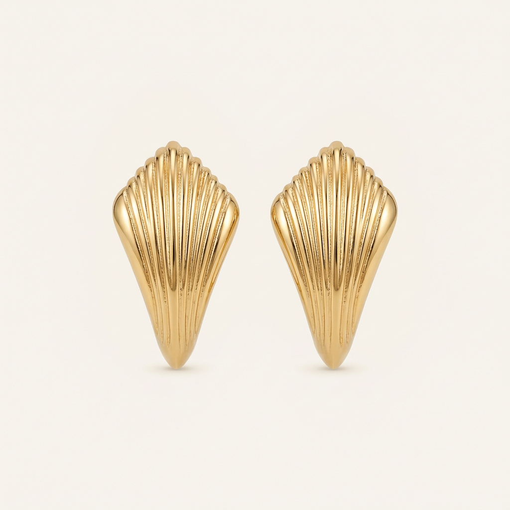 Forme Sculptural Curved Earrings - 14K Gold Filled