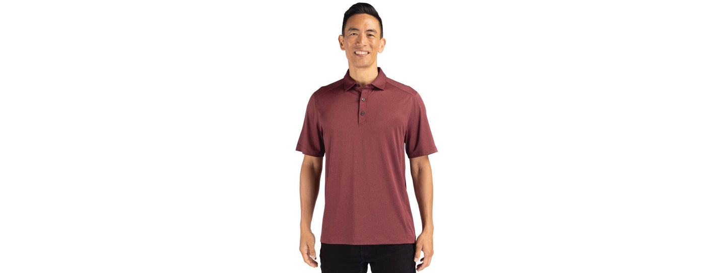 Cutter & Buck Forge Eco Stretch Recycled Mens Polo: Black / XL / MCK01236