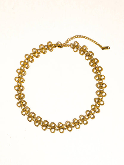 FM Ritza Patterned Choker - 18K Gold Plated