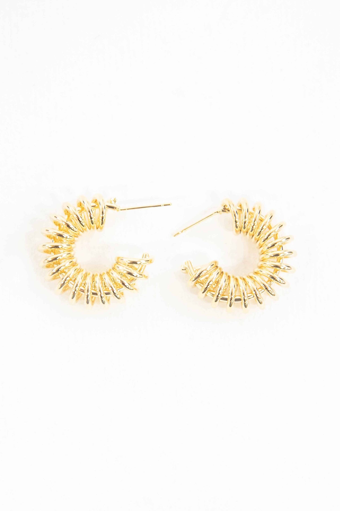 Lovoda Coiled Hoop Earrings - 10K Gold Plated