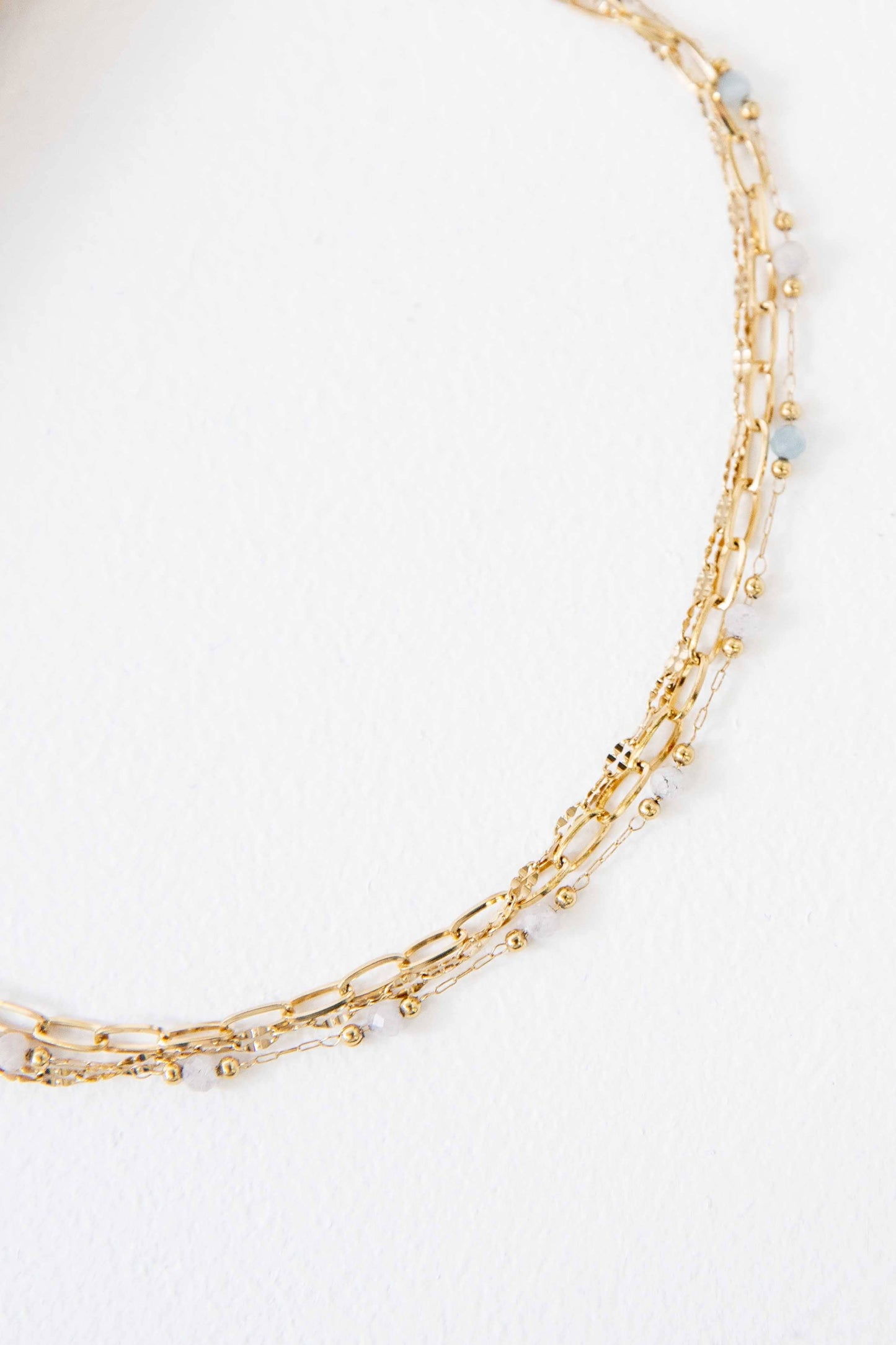 Lovoda Plata Beaded Layered Necklace - 14K Gold Plated
