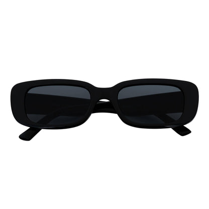Morspecs 90's Sm Rectangle Sunglasses - Slim Blk/Smoke