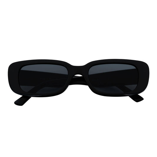Morspecs 90's Sm Rectangle Sunglasses - Slim Blk/Smoke