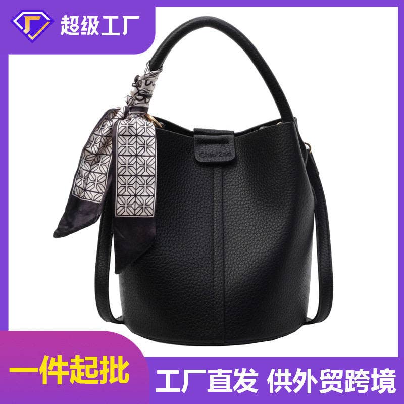 Soft Leather Bucket Bag Women's Shoulder Crossbody Tote