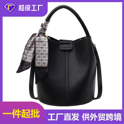 Soft Leather Bucket Bag Women's Shoulder Crossbody Tote