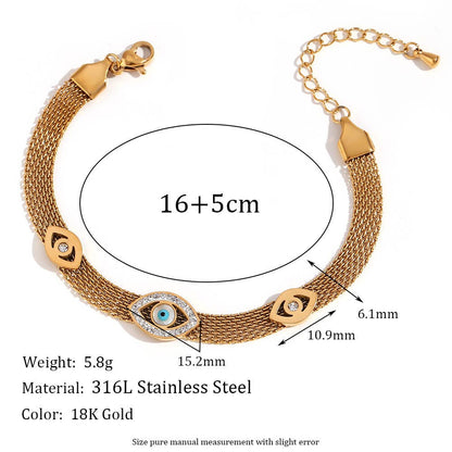 Multi Style 18K Gold Plated Steel Chain Bracelets - FGS