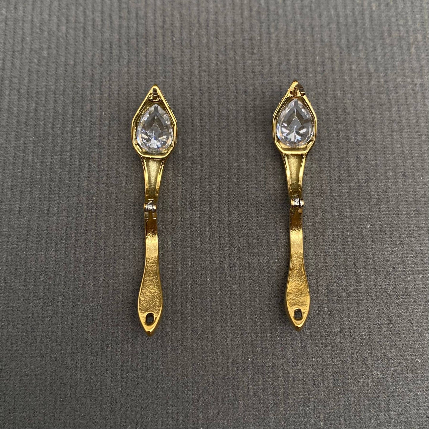 Zircon inlaid Snake 18K Golden S.Steel Hoop Earrings - FGS